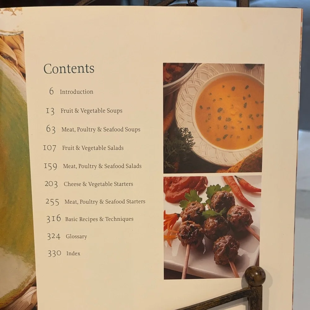 Williams Sonoma Soups, Salads & Starters Cookbook - Green and Gold